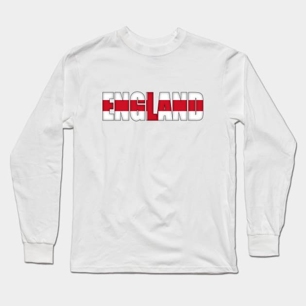 England Long Sleeve T-Shirt by SeattleDesignCompany